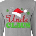 thumbnail image 4 of Inktastic Uncle Claus with Christmas Santa Hat and Snowflakes Long Sleeve T-Shirt, 4 of 5