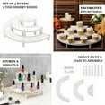 "Efavormart Set Of 3 | Rustic Wooden Cake Decorative Stands, 3-Tier Semicircle Dessert Risers ...