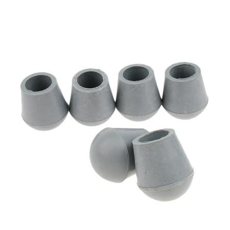 6pcs Rubber Tip For Triangle Cane Stool Crutches Chair 3/4 inch