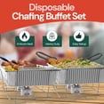 thumbnail image 5 of Disposable Chafing Dish Buffet Set - Large Full Size (33 pcs) – Catering Food Warmers with Half-Sized Serving Pans, Covers, Racks, Utensils & Fuel Cans - Perfect for Buffets, Parties & Food Serving, 5 of 6