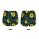 thumbnail image 3 of Balery Sunflowers And Blue Flower Pantalones cortos deportivos para mujer con forro y dos bolsillos, elásticos, para entrenamiento, gimnasio, yoga-Medium, 3 of 7
