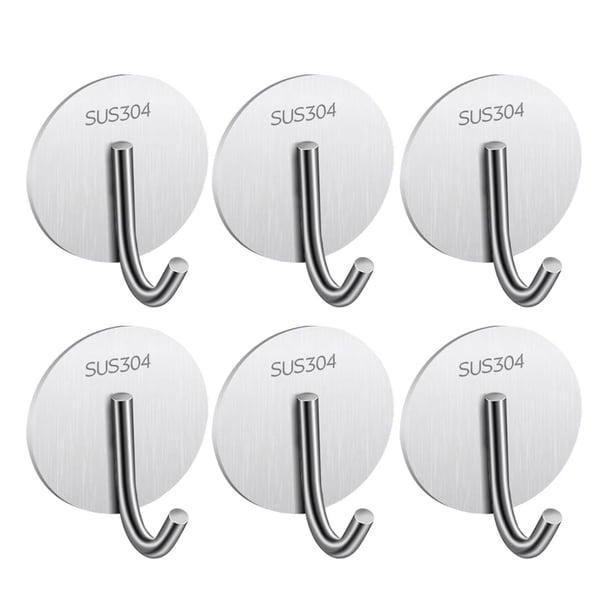 Ganchos de pared de acero inoxidable de alta resistencia para toallas de baño y cocina