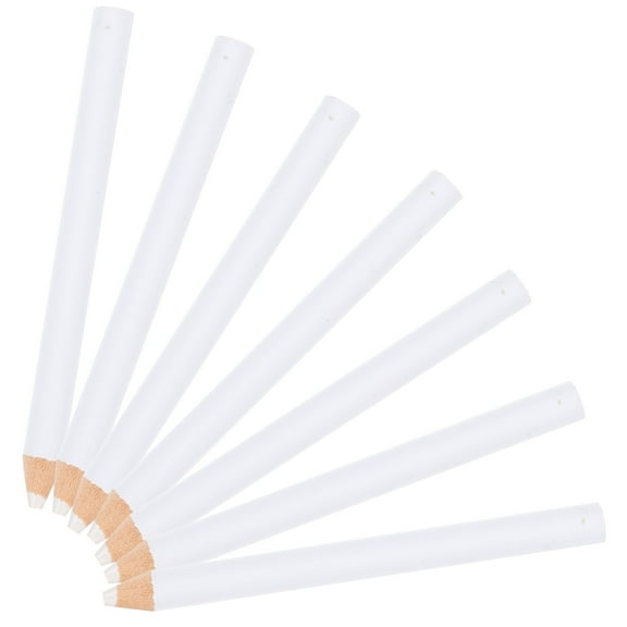 KALLORY 7Pcs Fabric Marking Pencils for Clothing Washable Fabric Pen White Cylindrical