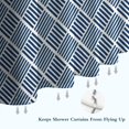 thumbnail image 6 of Blue Geometric Striped Pattern Shower Curtain 72"x72" ,Bathroom Decorative Shower Curtains Set with 12 Hooks,Modern Waterproof Washable Shower Curtain, 6 of 6