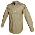 thumbnail image 2 of TAG Safari Men's Buffalo Logo Trail Long Sleeve Shirt w Chest Pockets (Khaki, Small), 2 of 4