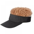 thumbnail image 2 of Jolly Adjustable Breathable Outdoor Sports Fake Flair Hair Sun Visor Hat, 2 of 7