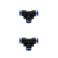 thumbnail image 4 of Riwesomey Conectores de tubería de aire reutilizables de 10 piezas para una conexión confiable Tubo de manguera rápido neumático de Buen T-tee PE 6【 Ordinario 6 mm 2piezas, 4 of 6