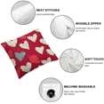 thumbnail image 5 of SHANXI Romantic Valentine's Day Red Heart Print Throw Pillowcase 12 x 12 in, 5 of 6