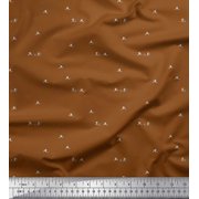 Soimoi Polyester Crepe Fabric Men & Cricket Stumps Shirting Printed Fabric 1 Yard 42 Inch Wide