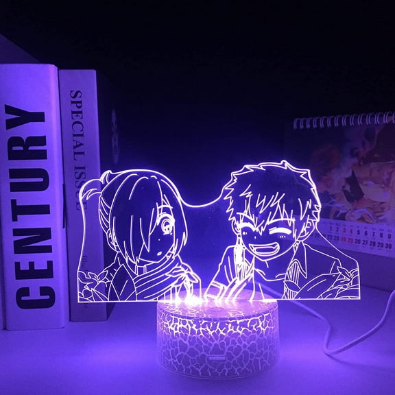 AVEKI-Anime Toilet Bound Hanako Kun Mitsuba Kou White Base for Bedroom Decor Lamp Child Birthday Gift Acrylic LED Light
