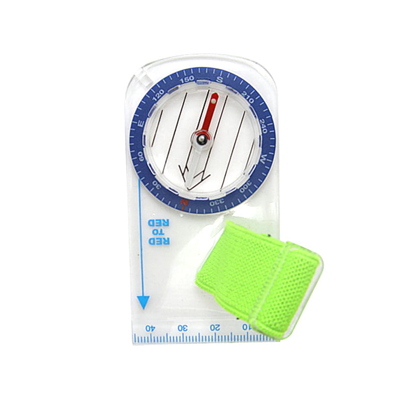 Outdoor Portable Thumb Compass with Map Scale for Orienteering Hiking School Use 
