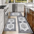 thumbnail image 4 of 3 Pieces Kitchen Rug Sets with Runner Non Slip Washable Mats for Floor Thick Kitchen Floor Mat Carpet Runner Rugs for Hallway Laundry Holiday Decor, 4 of 10