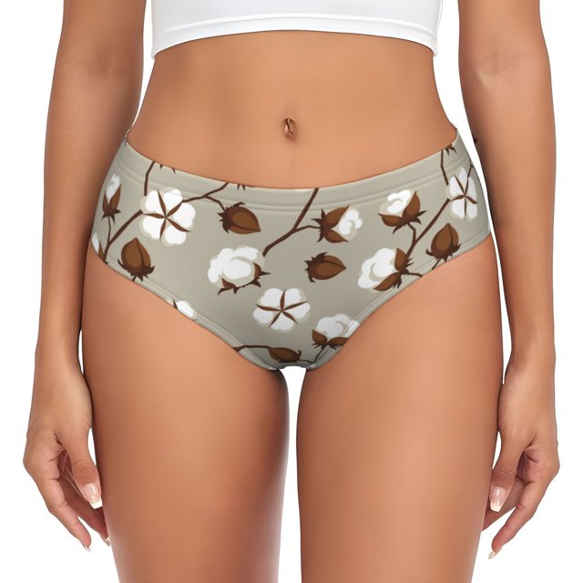 Balery Cotton Tree Ropa Interior de Algodón para Mujer con Dibujo – Braguitas Cómodas y Elásticas, Estilo Clásico-X-Large
