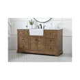 thumbnail image 3 of Elegant Decor Franklin 60" Aluminum MDF Single Bathroom Vanity in Driftwood, 3 of 10