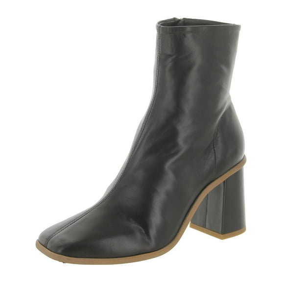 Free People Sienna Ankle Womens Boots - Leather Upper & Lining - Synthetic Outsole - Square Toe Black EU 36.5 US Women's 6.5 M