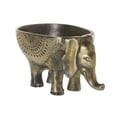 thumbnail image 3 of SparkDazzle 8.25'' x 4.25'' x 4.25'' Elephant Gold Aluminum Artistic Plant Pot, 3 of 3