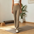 thumbnail image 6 of Womens Yoga Pants with Pockets High Waisted Leggings Yoga Dress Pants Tummy Control Stretch Casual Straight Leg Bottoms, 6 of 8