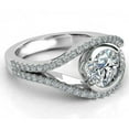 thumbnail image 3 of Moissanite Engagement Ring 18K White Gold Plated ring Moissanite ring 1.50 Cts Diamond Ring Unique Art deco Bridal Ring Anniversary Ring, 3 of 4