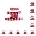 thumbnail image 3 of Greeniant Arnés de hámster lindo y juguetón de poliéster para mascotas adorables - Arnés con correa cómodo y seguro Arnés de conejo a Tela escocesa rosa S, 1 10piezas, 3 of 6