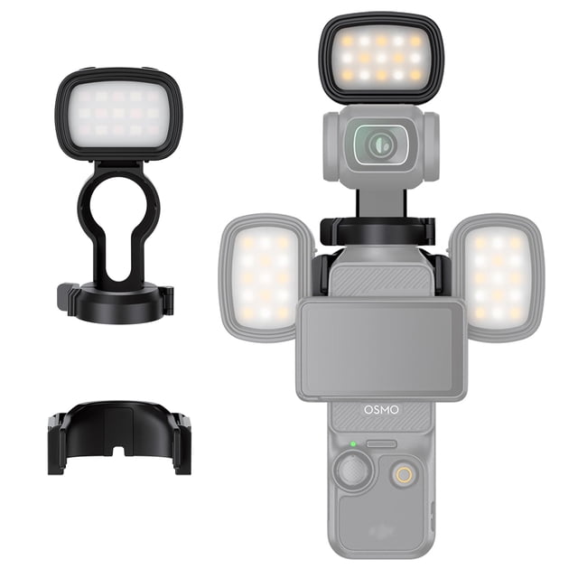 Miniluz LED magnética JJC para DJI Osmo Pocket 3 Creator Combo, 3000 K/4500 K/6500 K, CRI 95+, brill