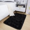 thumbnail image 5 of Lochas Soft Fluffy Area Rug Modern Shaggy Rugs for Bedroom Kids Room Nursery Floor Carpets, 2'x 3',Black, 5 of 8