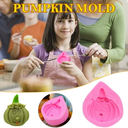 

Yedhsi Halloween Creative DIY Pumpkin Mold Cake Fondant Baking Mold Ice Tray SiliconeHot Gifts