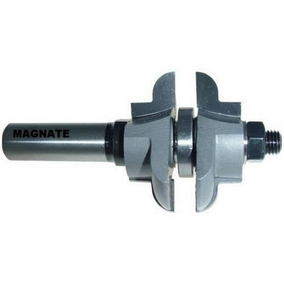 Magnate 9027R Stile / Rail Router Bits — 1" to 1-3/8" Material — Concave Profile; Rail Cut; 1/2" Shank Diameter; 1-3/8" Cutting Height; 3-1/8" Overall Length; 1-3/4" Overall Diameter