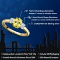 thumbnail image 2 of Gem Stone King 18K Yellow Gold Plated Silver Canary Mystic Topaz and White Zirconia Engagement Ring for Women | 1.45 Cttw | Oval 7X5MM | Gemstone November Birthstone | Size 8, 2 of 6