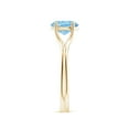 thumbnail image 3 of Angara Natural 1 Ct. Aquamarine Solitaire Ring in 14K Yellow Gold for Women (Ring Size: 9.5), 3 of 10