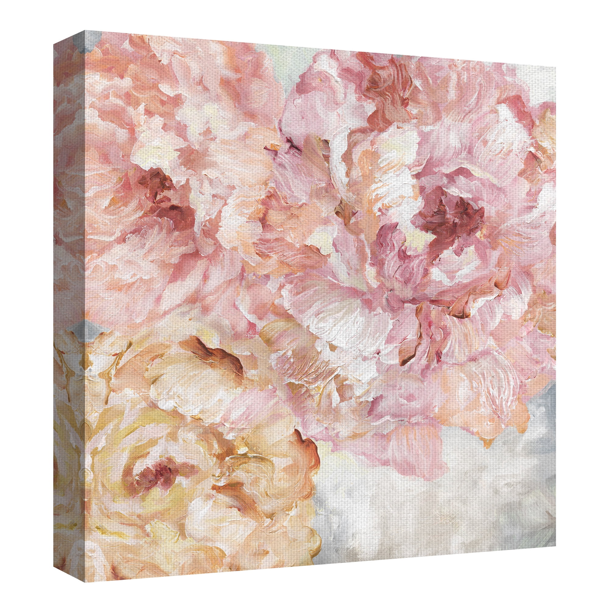 Masterpiece Art Gallery Contemporary Peonies 1 Pink By Nan Canvas Art Print 35" x 35"