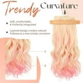 thumbnail image 3 of Clip in Hair Extensions,  Long Layered Soft Invisible Synthetic Curly Hairpieces for Women,4 pcs(20 Inch, Blonde with ), 3 of 7