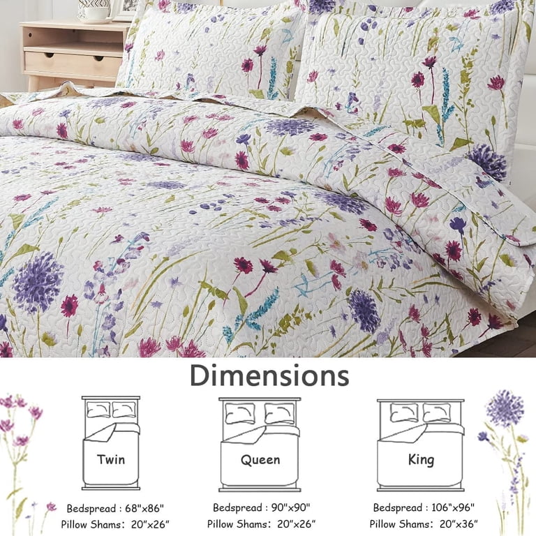 Tache Cotton Patchwork Quilt Set – Bohemian Paisley Floral Design, Lightweight, Twin Size With Sham
