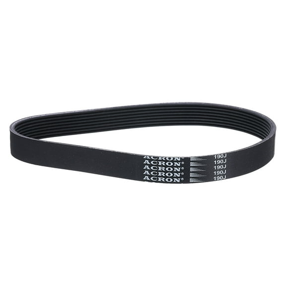 190J8 PJ V-Ribbed Belt 8 Ribs 19" Length x 0.74" Width x 0.14" Height, EPDM Rubber Poly V Belt