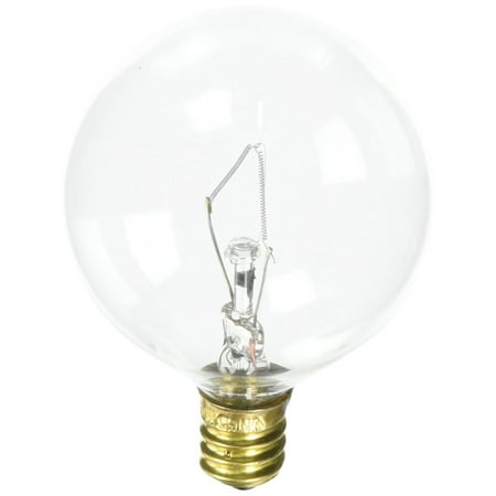 60G16CL3 60W G16 Globe 130V Candelabra Light Bulb, Clear, G40 48 Volt 3000 120V Ct 100W diameter Light Pack 12 Incandescent Hour 311060 Lightbulb.., By Bulbrite