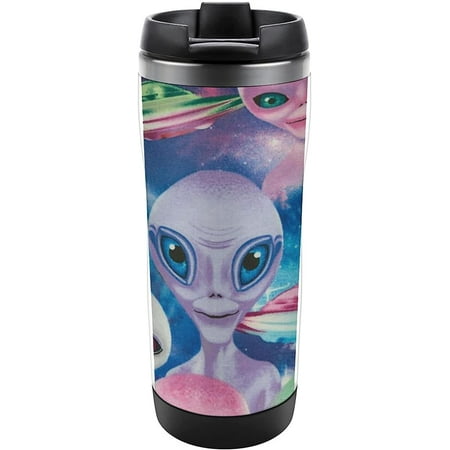 

Aliens Stainless Steel Tumblers Travel Water Mug With Lid Pint Coffee Cup Insulated 380ML