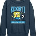 thumbnail image 3 of Spongebob Squarepants - Kickin It Since 1999 - Women's French Terry Long Sleeve Shirt, 3 of 6