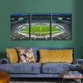 thumbnail image 3 of 3 Panel Denver Canvas Wall Art American Soccer Prints Sports Artwork Wall Decor Stadium Picture Canvas Art for Bedroom Living Room Broncos Stadium Paintings Posters Framed Ready to Hang (42"Wx20"H), 3 of 5