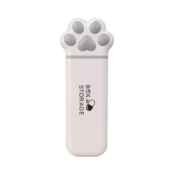 Mini Cat Storage Box - Portable, Multi-Functional Three-Grid Organizer for Medicine, Jewelry, and Small Items