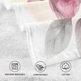thumbnail image 4 of Cotton Towel Two-Piece 16x28 Inch One Sizex2 Face Towel Set Towel Set Cotton Hand Bath Towel Bathroom Beach Beautiful Deep Pink Flowers, 4 of 8