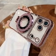 thumbnail image 6 of for iPhone 17 Pro Magnetic Kickstand Case, [Compatible with Magsafe] Bling Glitter Diamond Rhinestone Ring Holder Camera Protector Cute Cover for Girls Woman for iPhone 17 Pro 6.3", Pink, 6 of 8