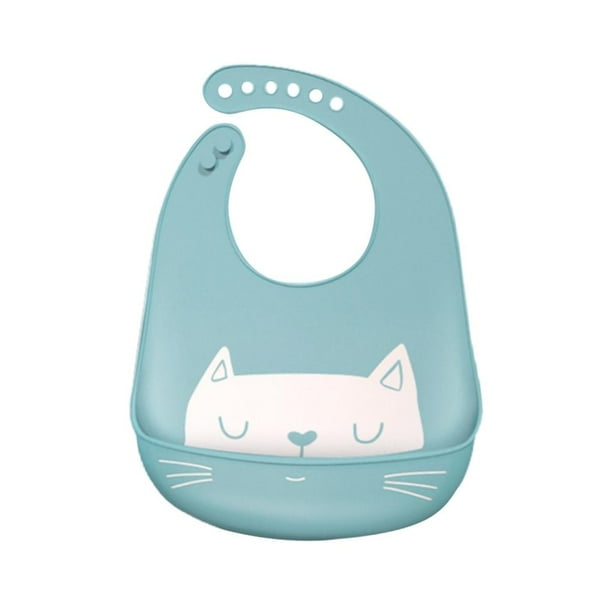 Babero De Silicona Para Bebé Con Recogedor De Alimentos Baberos Impermeables Suaves De Animales Ajustables Para Niñas Y Niños Serendint BA001162-01