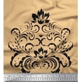 thumbnail image 1 of Soimoi Silk Fabric Ogee Damask Print Sewing Fabric Yard 42 Inch Wide, 1 of 1