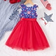 thumbnail image 4 of Toddler Girls Dresses Sleeveless Independence Day Star Printed 4 Of July Tulle Princess Dresses Size 12-18 Months, 4 of 6