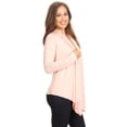 thumbnail image 4 of Women's Casual Long Sleeve Drape Front Open Jacket Cardigan, 4 of 7