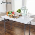 thumbnail image 4 of Peakform Compact Indoor or Outdoor Folding Banquet Table, 4 Foot, White, 4 of 12