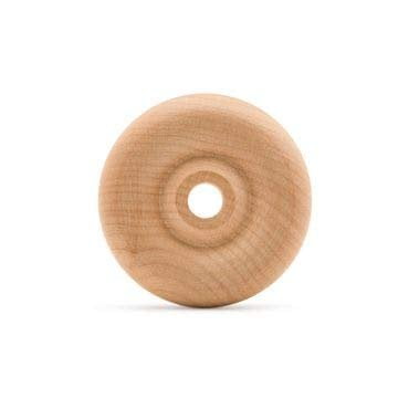 Classic Wooden Toy Wheels Great for Crafts Too 1-3/4 Inch Diameter 9/16 Inch Thick 1/4 Inch Hole Pack of 24 by Woodpeckers