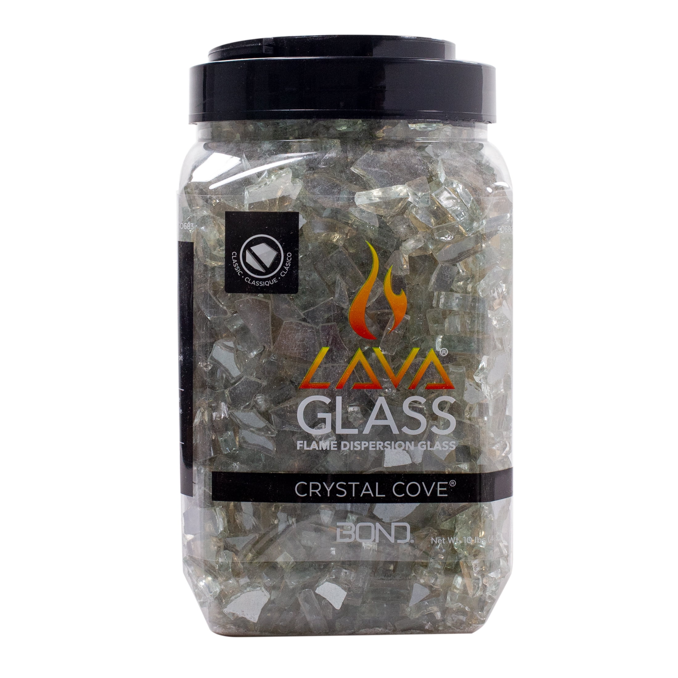 Bond LavaGlass® 1/2" Crystal Cove Reflective Fire Glass, 10 lbs