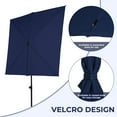 thumbnail image 6 of GRANDPATIO Outdoor 6x4 Ft Rectangular Balcony Umbrella, 360°Tilt & Rotation Flat Umbrella Shade, Navy Blue, 6 of 8
