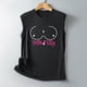 thumbnail image 4 of Moda casual mujer sin mangas impreso damas cuello redondo blusas tops camiseta Fridja gh4442, 4 of 5
