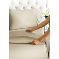 thumbnail image 5 of CGK Linens 4-Piece 400 Thread Count Extra Deep Pocket Cotton Sheet Set - Queen Size 100% Cotton Sateen Bed Sheets Fits 8"-16" Mattresses, Beige, 5 of 6